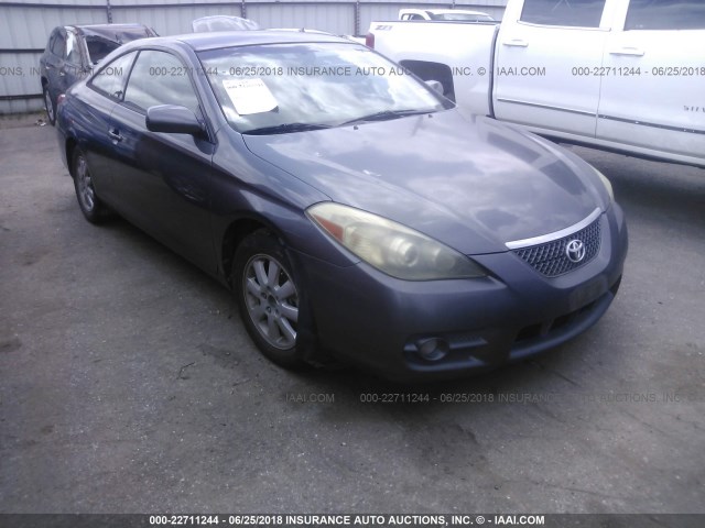 4T1CE30P07U752695 - 2007 TOYOTA CAMRY SOLARA SE/SLE GRAY photo 1