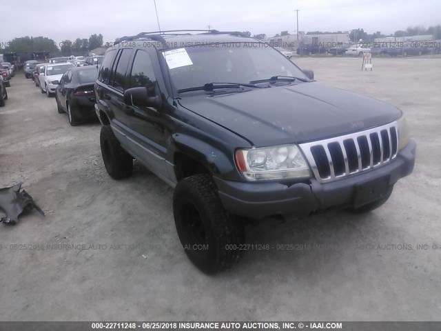 1J4GW48S9YC194817 - 2000 JEEP GRAND CHEROKEE LAREDO GREEN photo 1