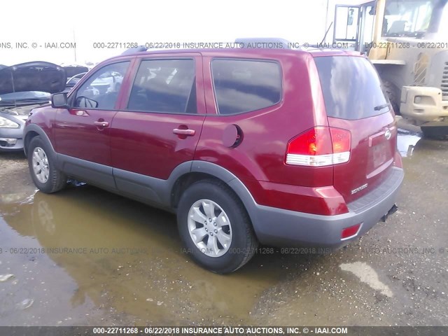 KNDJJ741495032608 - 2009 KIA BORREGO LX/EX MAROON photo 3