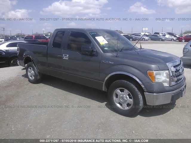 1FTEX1C85AKE42545 - 2010 FORD F150 SUPER CAB GRAY photo 1