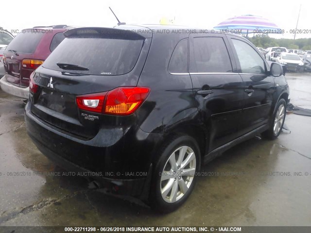 4A4AR4AU8EE003069 - 2014 MITSUBISHI OUTLANDER SPORT SE BLACK photo 4