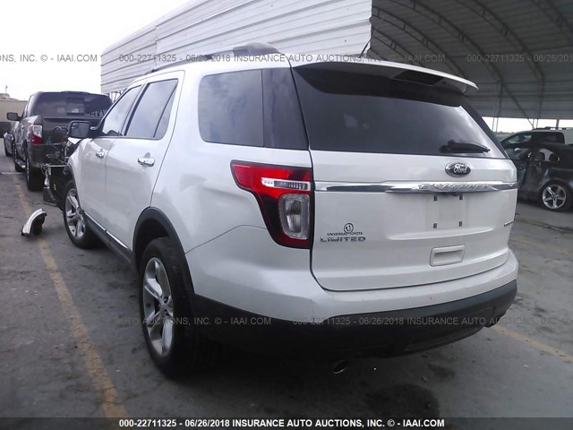 1FM5K7F83FGA04772 - 2015 FORD EXPLORER LIMITED 白色 照片 3