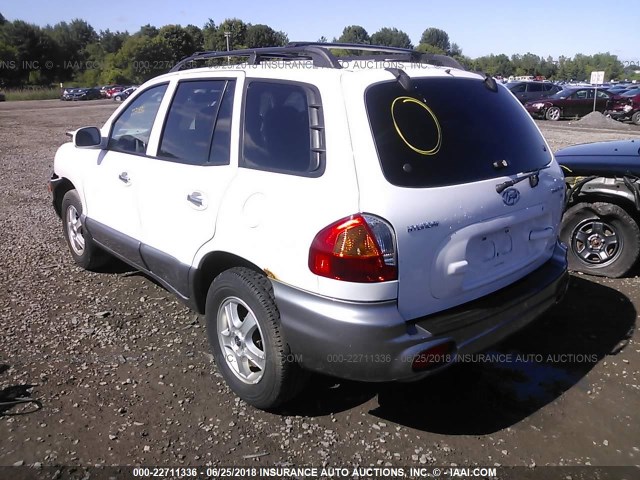 KM8SC73D52U320963 - 2002 HYUNDAI SANTA FE GLS/LX WHITE photo 3