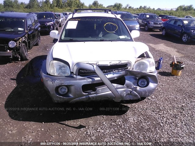 KM8SC73D52U320963 - 2002 HYUNDAI SANTA FE GLS/LX WHITE photo 6