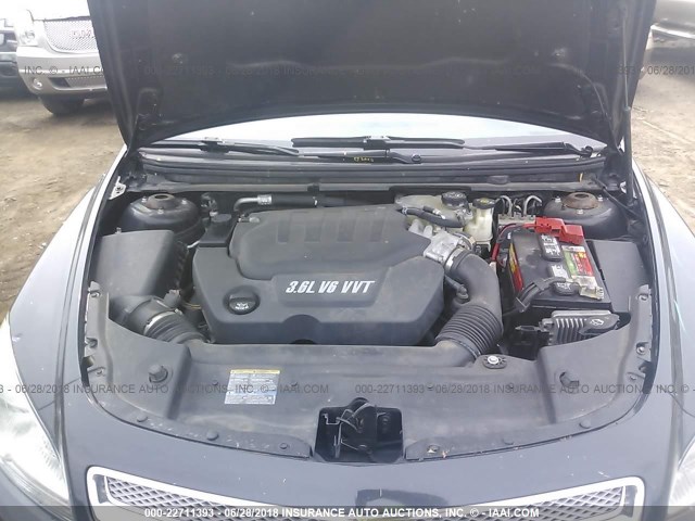1G1ZK577X8F175147 - 2008 CHEVROLET MALIBU LTZ შავი ფოტო 10