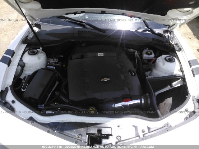 2G1FD1E30F9225890 - 2015 CHEVROLET CAMARO LT WHITE photo 10