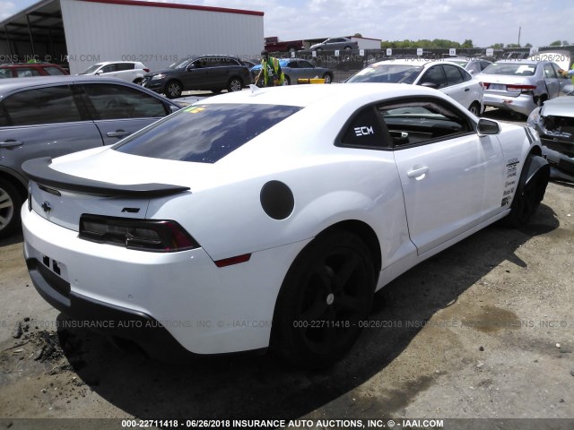 2G1FD1E30F9225890 - 2015 CHEVROLET CAMARO LT WHITE photo 4