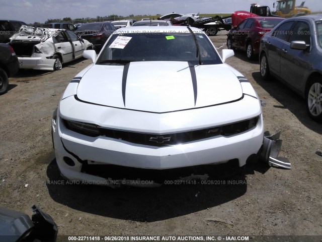 2G1FD1E30F9225890 - 2015 CHEVROLET CAMARO LT WHITE photo 6