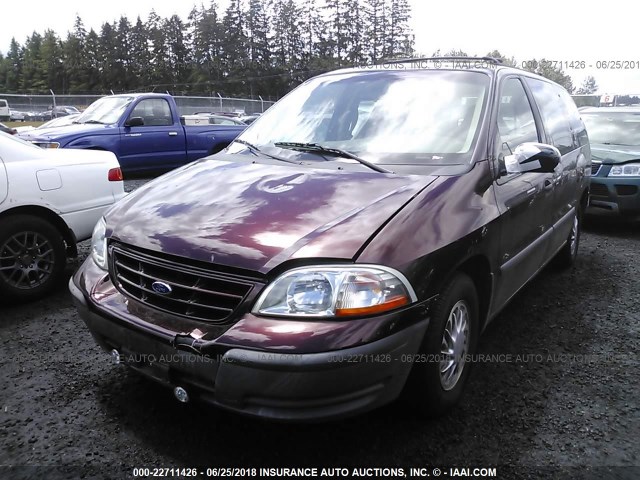 2FMZA5141XBB06691 - 1999 FORD WINDSTAR LX MAROON photo 2