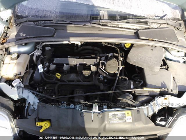 1FAHP3F25CL434450 - 2012 FORD FOCUS SE GREEN photo 10