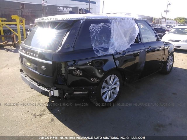 SALGS2FV5HA356126 - 2017 LAND ROVER RANGE ROVER HSE BLACK photo 4