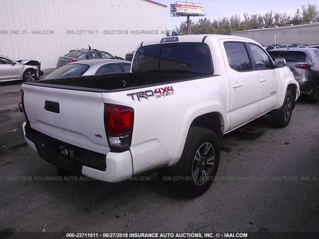 5TFCZ5AN4HX076334 - 2017 TOYOTA TACOMA DBL CAB/SR/TRDSPT/OR/PRO თეთრი ფოტო 4