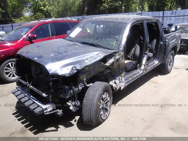 3TMCZ5AN3HM099710 - 2017 TOYOTA TACOMA DBL CAB/SR/TRDSPT/OR/PRO ნაცრისფერი ფოტო 2