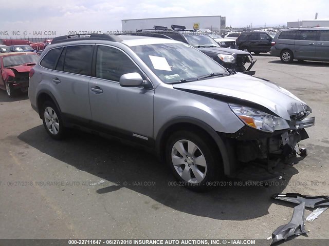 4S4BRBHC8B3447049 - 2011 SUBARU OUTBACK 2.5I PREMIUM SILVER photo 1