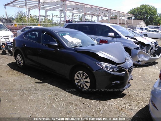 JM1BM1T74F1221342 - 2015 MAZDA 3 SV GRAY photo 1