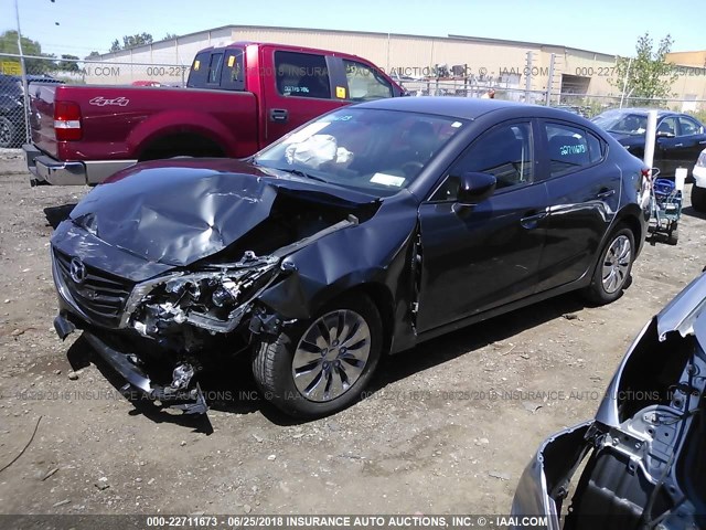 JM1BM1T74F1221342 - 2015 MAZDA 3 SV GRAY photo 2