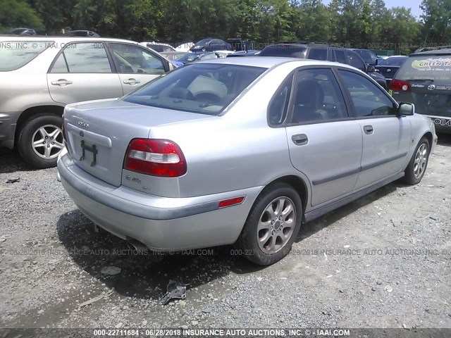 YV1VS29561F621102 - 2001 VOLVO S40 1.9T SILVER photo 4