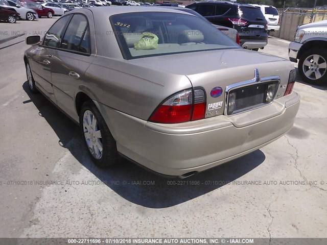 1LNHM87AX4Y623276 - 2004 LINCOLN LS BEIGE photo 3