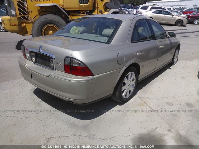 1LNHM87AX4Y623276 - 2004 LINCOLN LS BEIGE photo 4