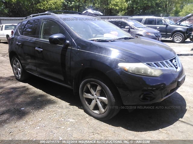 JN8AZ18U79W012426 - 2009 NISSAN MURANO S/SL BLACK photo 1