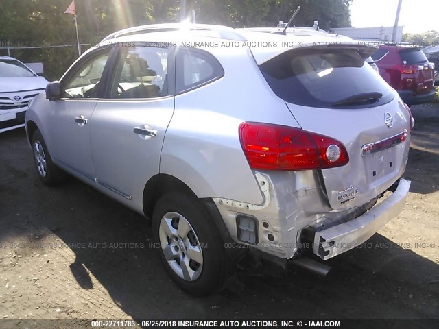 JN8AS5MV0FW768623 - 2015 NISSAN ROGUE SELECT S SILVER photo 3