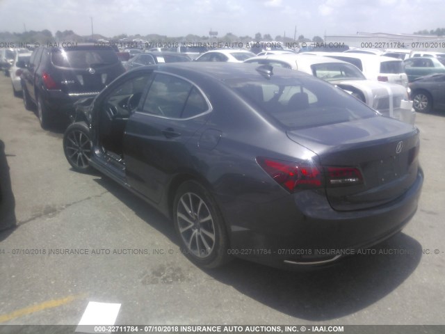 19UUB2F35GA003975 - 2016 ACURA TLX GRAY photo 3