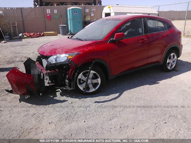 3CZRU5H34JG702661 - 2018 HONDA HR-V LX RED photo 2