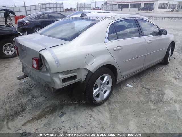 1G1ZB5E07CF151774 - 2012 CHEVROLET MALIBU LS GOLD photo 4