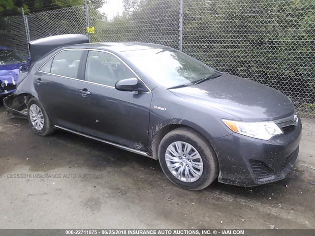 4T1BD1FK9CU043594 - 2012 TOYOTA CAMRY HYBRID/LE/XLE 灰色 照片 1