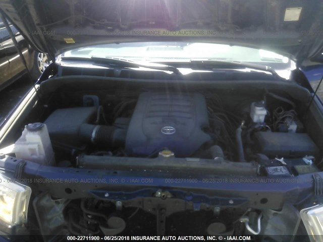 5TFUM5F12CX036643 - 2012 TOYOTA TUNDRA DOUBLE CAB SR5 Dark Blue photo 10