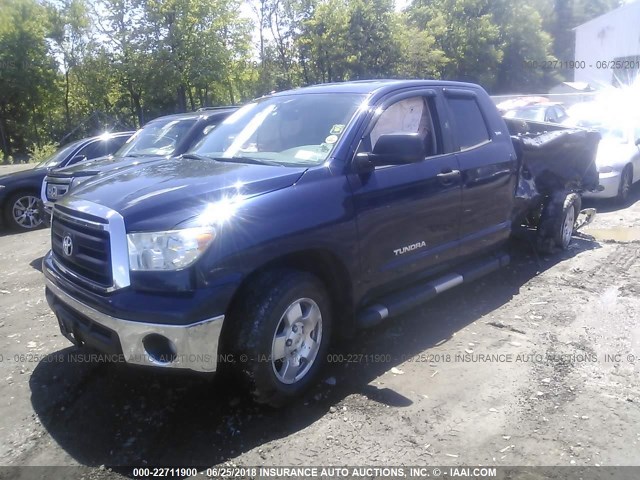 5TFUM5F12CX036643 - 2012 TOYOTA TUNDRA DOUBLE CAB SR5 Dark Blue photo 2