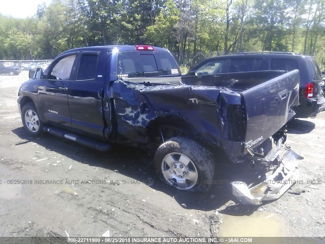 5TFUM5F12CX036643 - 2012 TOYOTA TUNDRA DOUBLE CAB SR5 Dark Blue photo 3