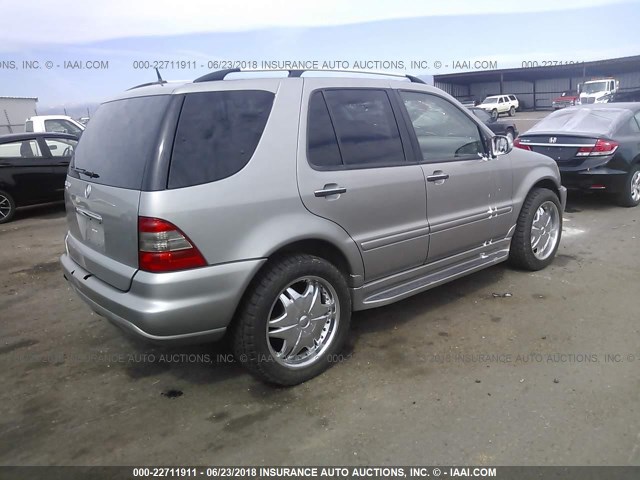 4JGAB57E35A561996 - 2005 MERCEDES-BENZ ML 350 SILVER photo 4