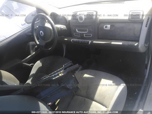 WMEEJ31X79K248488 - 2009 SMART FORTWO PURE/PASSION BLUE photo 5