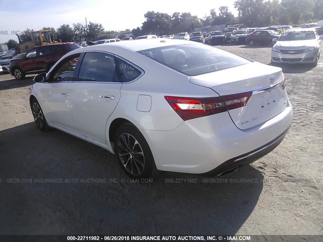 4T1BK1EB9JU282941 - 2018 TOYOTA AVALON XLE PLUS/PREMIUM/TOUR/LTD WHITE photo 3