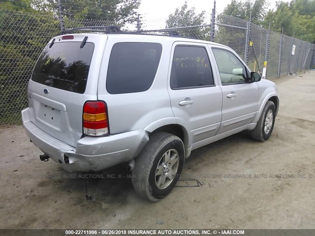 1FMCU94194KA61989 - 2004 FORD ESCAPE LIMITED SILVER photo 4