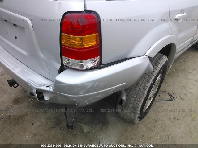 1FMCU94194KA61989 - 2004 FORD ESCAPE LIMITED SILVER photo 6