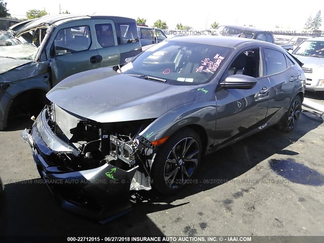 SHHFK7H46HU423181 - 2017 HONDA CIVIC SPORT GRAY photo 2