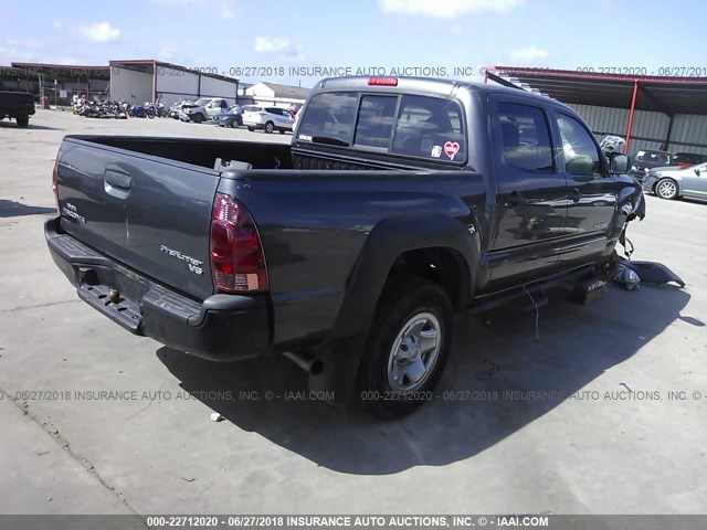 5TFJU4GN8DX040941 - 2013 TOYOTA TACOMA DOUBLE CAB PRERUNNER GRAY photo 4