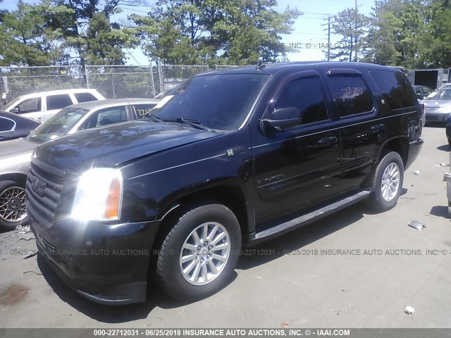 1GKFK13598R217222 - 2008 GMC YUKON HYBRID BLACK photo 2