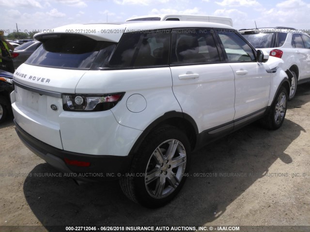 SALVP2BG7FH011667 - 2015 LAND ROVER RANGE ROVER EVOQU PURE PLUS WHITE photo 4