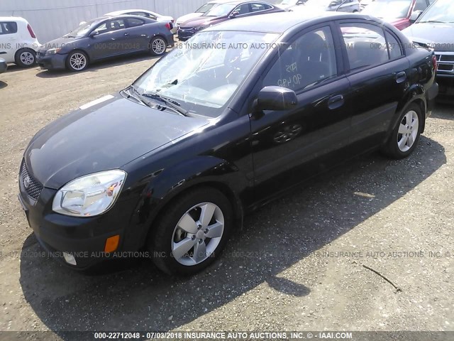 KNADE223396452618 - 2009 KIA RIO LX/SX BLACK photo 2