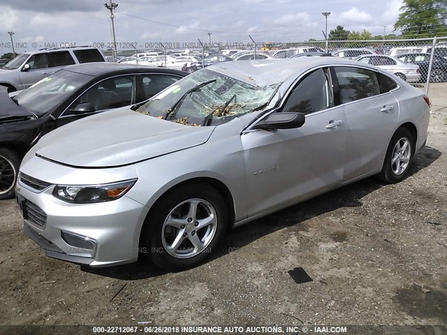 1G1ZB5ST1HF115309 - 2017 CHEVROLET MALIBU LS SILVER photo 2