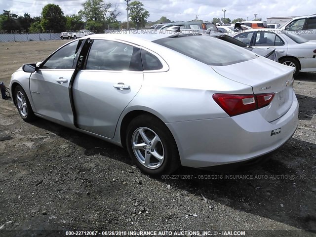 1G1ZB5ST1HF115309 - 2017 CHEVROLET MALIBU LS SILVER photo 3