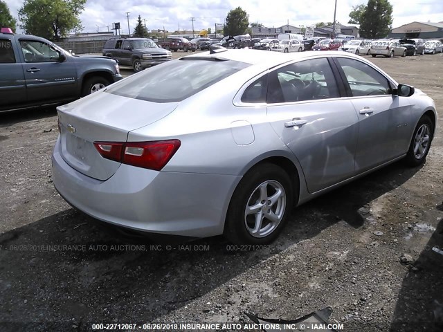 1G1ZB5ST1HF115309 - 2017 CHEVROLET MALIBU LS SILVER photo 4