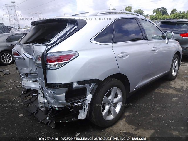 2T2BK1BA6FC302479 - 2015 LEXUS RX 350/BASE/F SPORT SILVER photo 4