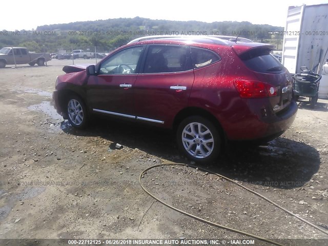 JN8AS5MT1DW529996 - 2013 NISSAN ROGUE S/SV RED photo 3
