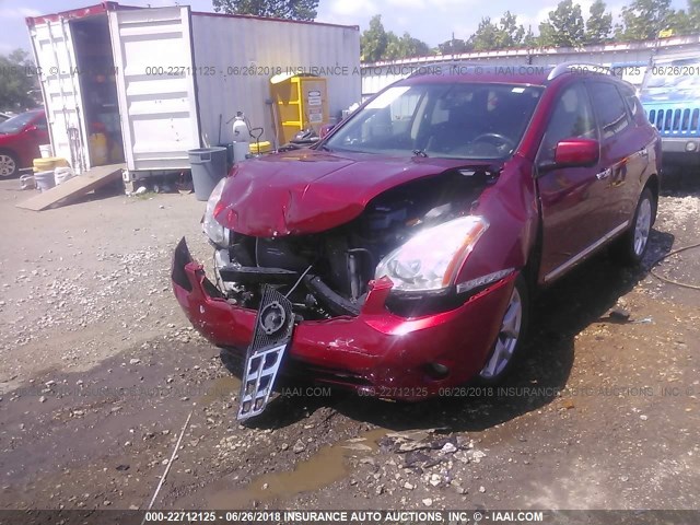 JN8AS5MT1DW529996 - 2013 NISSAN ROGUE S/SV RED photo 6