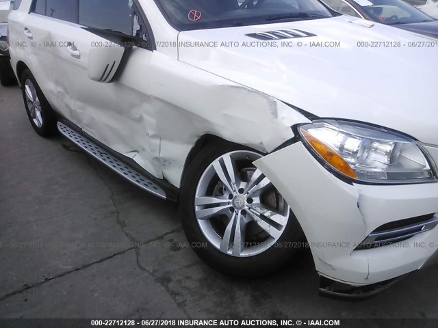 4JGDA5HB3DA207401 - 2013 MERCEDES-BENZ ML 350 4MATIC WHITE photo 6