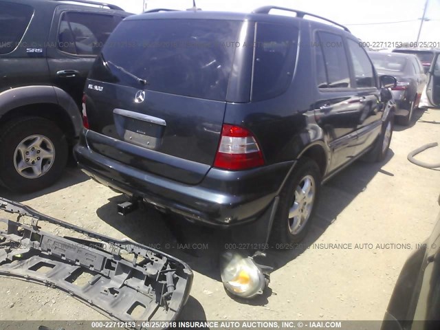 4JGAB75E14A461862 - 2004 MERCEDES-BENZ ML 500 BLUE photo 4